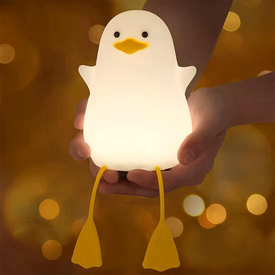 Spielzeug für Kinder, niedliches Cartoon-Stil, Enten-Nachtlicht, aufladbar, Tischlampe, kreative Kindergeschenke
