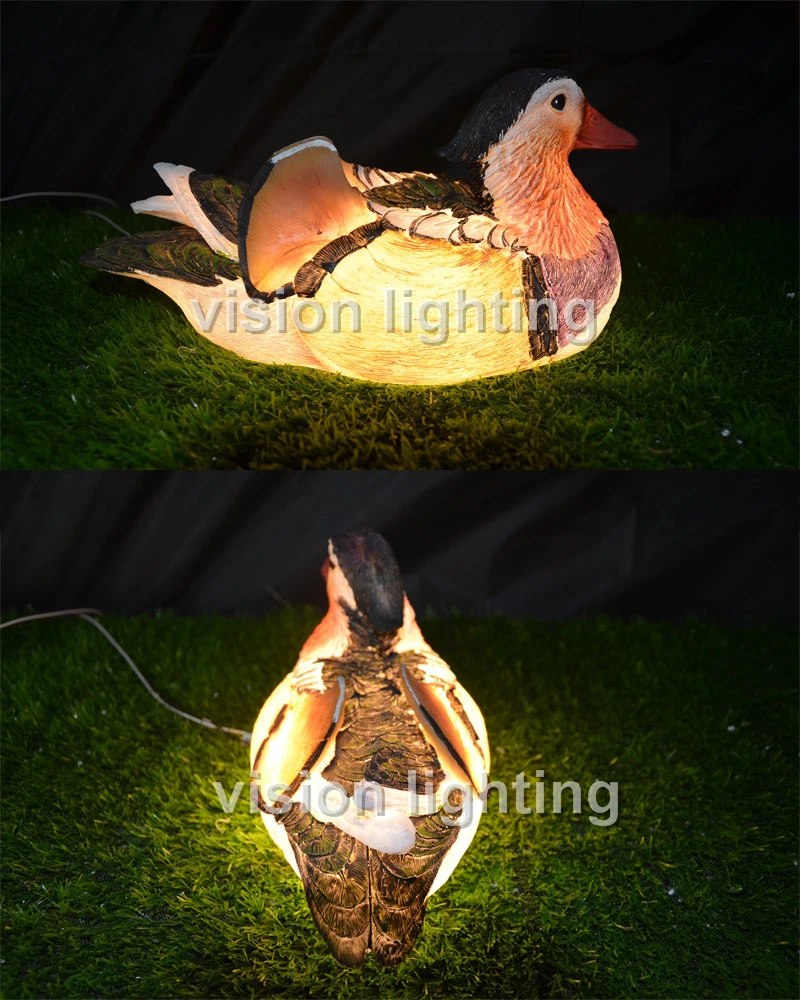 Holiday Decorative Outdoor Park Garden Decor Lighting Mandarin Duck Lights