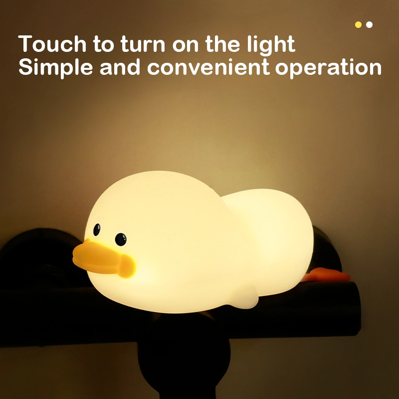 Amazon Newest USB Rechargeable Gg Duck Silicone Night Light with Timer and Remote Control