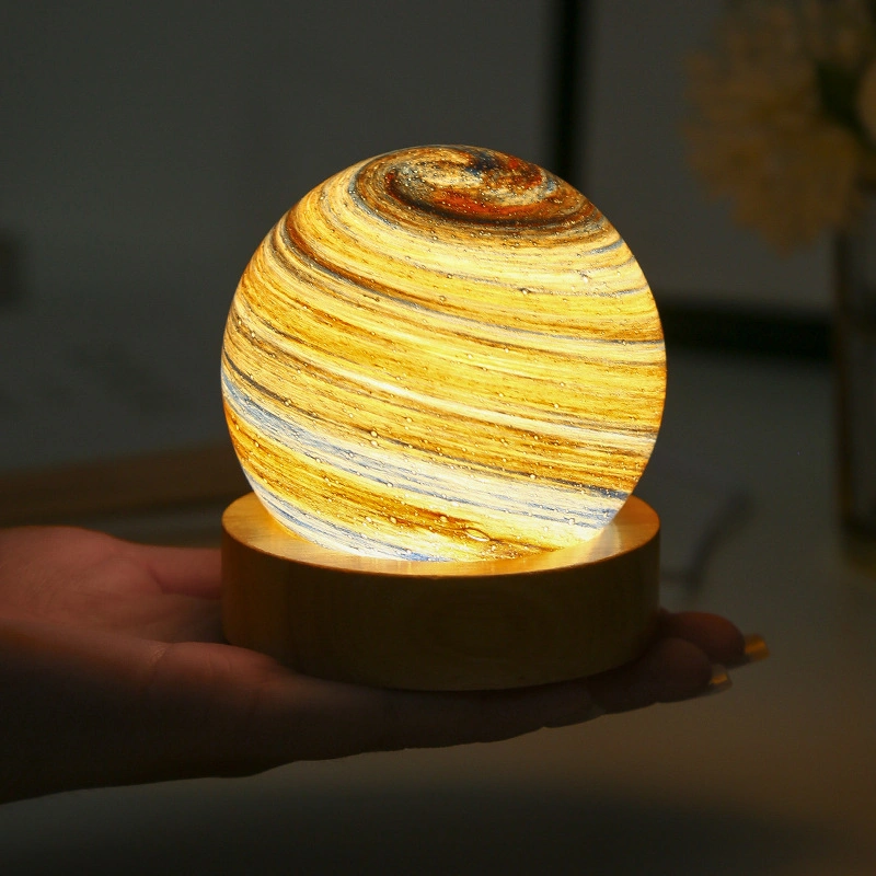 3D Earth Lamp with Wood Stand Touch Remote Control USB Rechargeable Planet Lamp for Baby Kids Girls Boys