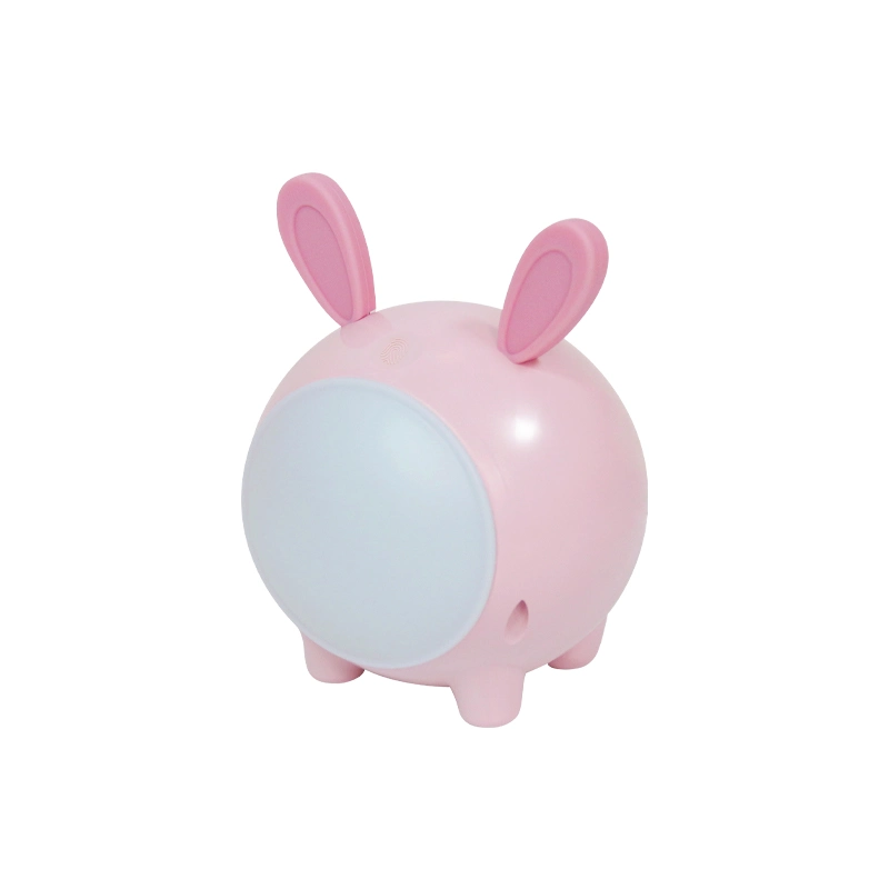 Pink Rabbit LED Night Lamp with Soft Silicone