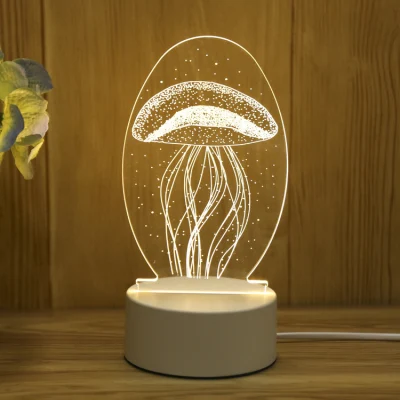 Neuheit Geschenk 3D Cartoon Mini Tischlampe Schlafzimmer Nachttischlampe Acryl Geschenklampe