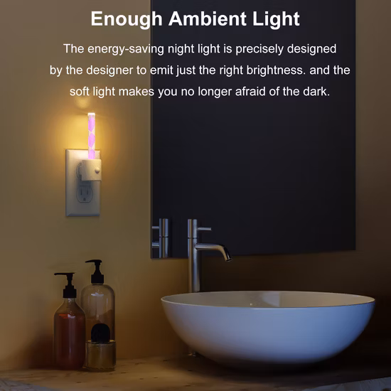 Bewegungsaktiviertes Sensor-Nachtlicht, Plug-in-LED-dimmbares Nachtlicht, Nachtlicht mit Bewegungserkennung