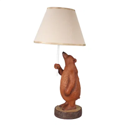 Kreative Braunbär-Polyresin-Schlafzimmer-Tisch-Schreibtischlampe